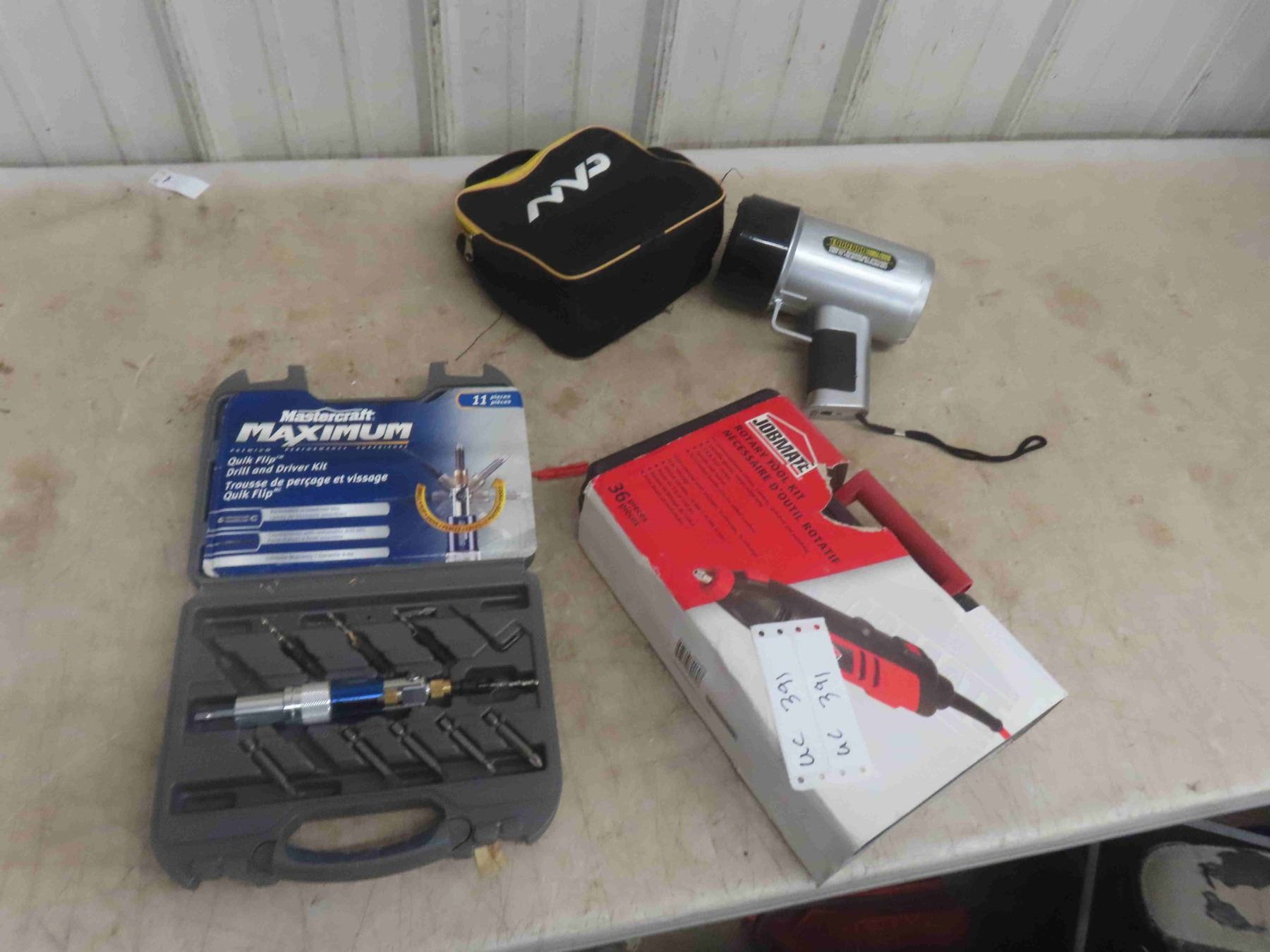 Jobmate Rotary Power Tool, Drill/Driver Set, Spotlight