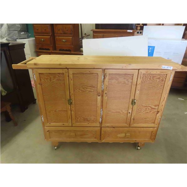 Rolling Wine Rack / Bar 41'' x 50'' x 15'' 