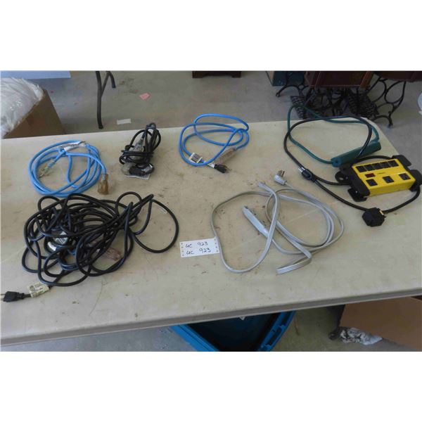 5 Extention Cords + 2 Power Bars
