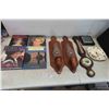 Image 1 : Wood Wall Mount Candle Holders, Barometer, La Cross Weather Station & 4 Books on Royalty
