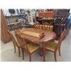 Image 1 : Dining Room Table 30'' x 38'' x 48'' with 2 Leaves (Each 10'') & 6 Chairs 