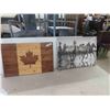 Image 1 : Horse Photo/Picture 20'' x 27'' , Wood Canada Flag Display 26'' x