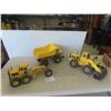 Image 1 : 3 Tonka Metal Toys: Grader, Wheel Loader, Dump Truck 