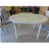 Image 2 : Kitchen Table 30'' x 36'' x 48'' , Leaf 12'' & 4 Chairs 