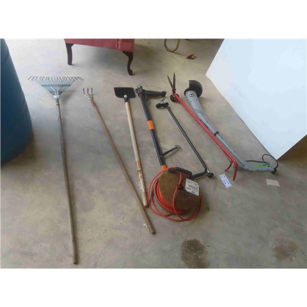 Electric Weed Eater , 2 Weeders, Rake, Scuffler, Edger
