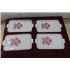 Image 2 : Vintage Milk Glass Trays, Anchor Glass Floral