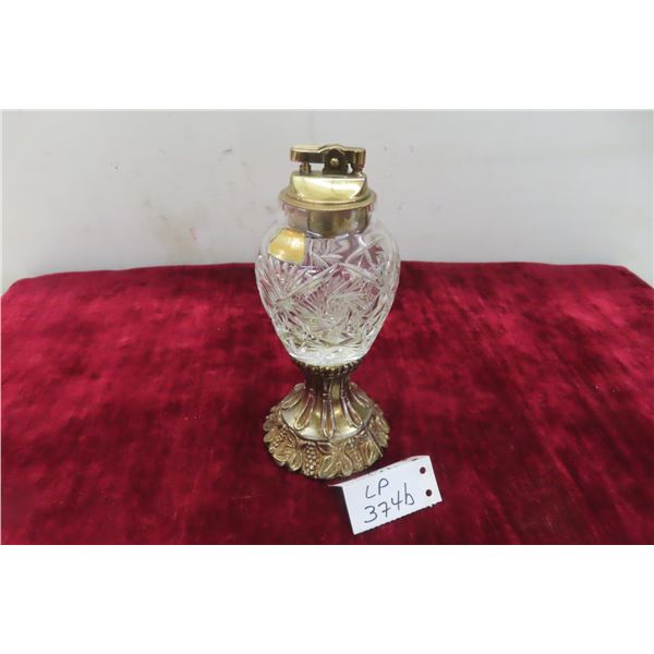 Vintage Pinwheel Hand Cut Crystal Design Table