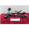 Image 1 : 4 Pieces Blue Mountain Pottery: Duck, Deer, Rooster and Owl. Tallest 5 3/4"