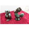 Image 3 : 4 Pieces Blue Mountain Pottery: Duck, Deer, Rooster and Owl. Tallest 5 3/4"