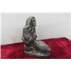 Image 9 : Wolf Original Soapstone Eskimo on Sled, Large 