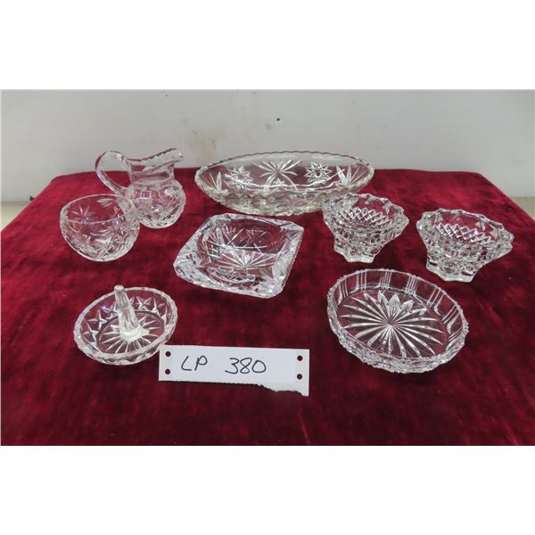 8 Piece Assorted Cut Crystal 