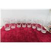 Image 3 : Vintage Bar Serving Set with Leaf Pattern Tumbler Glasses, Mint