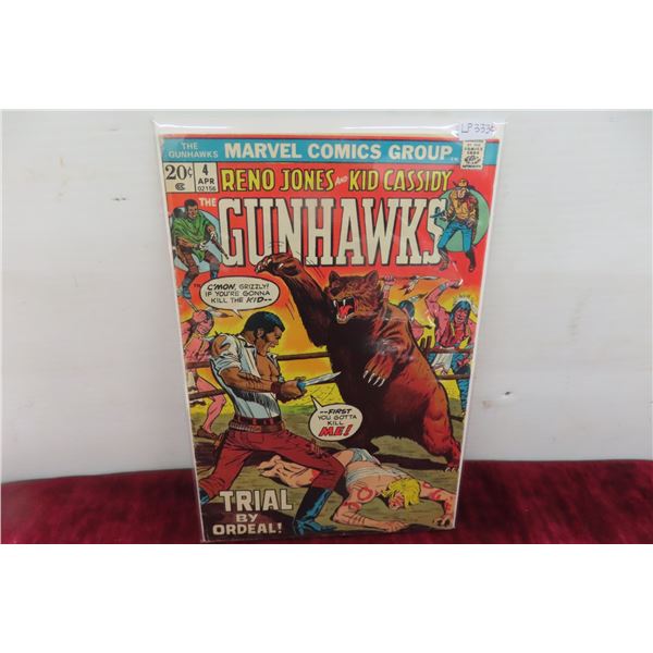 Marvel GunHawks Volume 1 #4, 1973 Year, 20cent Board and Bag 