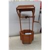 Image 1 : Hand Made 29" Tall Wishing Well Plant Holder