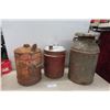 Image 1 : Large Dairy Can, Veedol Oil Cans x3 