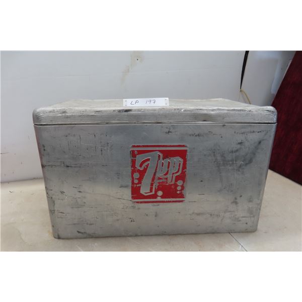 Vintage 7-UP Cooler Metal 22"x13"