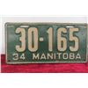 Image 3 : 2 Manitoba 1934 Licence Plates 