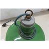 Image 4 : Industrial Heavy Duty Over Head Metal Lamp  16" Across 120 Volt Green Shade 