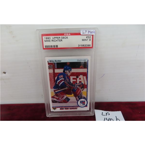 1990 U. Deck Mike Ritcher New York Rangers P.S.A. Graded 9 -Pristine, Rookie 