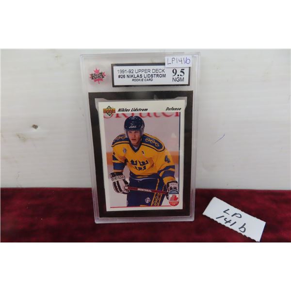 1991-92 U Deck Niklas Lidstrom Detroit Red Wings Graded 9  Pristine, Rookie 