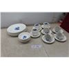 Image 1 : Blue Rose Wedgewood Ironstone 28 Piece Dish Set 
