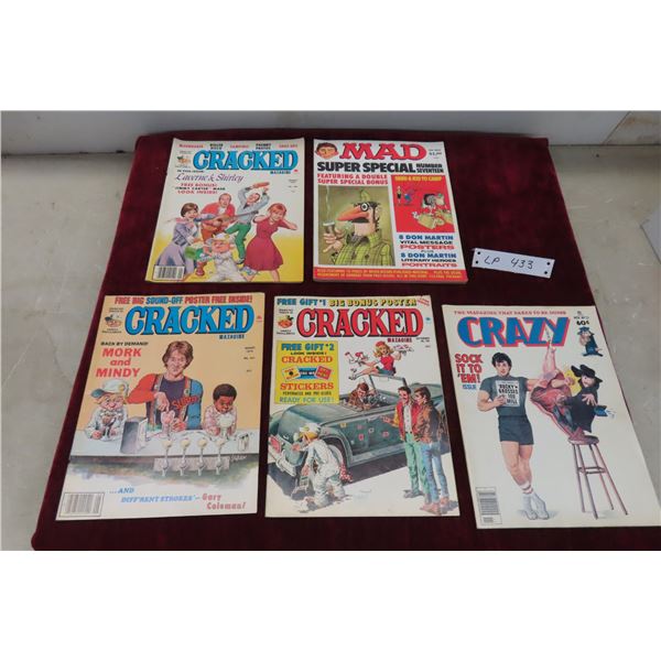 3 Cracked, 1 Mad & Crazy Magazine, Year 1977
