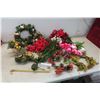 Image 1 : Assortment of Christmas Wreaths Pointsettas & Holly