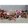 Image 1 : Assorted Stuffed Animals & Santa 