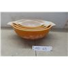 Image 1 : 4 Piece Pyrex Butterfly Gold Nesting Mixing Bowls