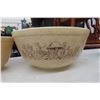 Image 3 : 7 Pyrex Mixing Bowls: Woodland Brown Tan + Forrest Fancies Mushroom