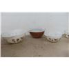 Image 2 : Pyrex Early American Cinderella , 3 Mixing Bowls, 3 Casserole Dishes with Lids 