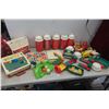 Image 1 : Fisher Price: Farm, Grain Bins, School Desk with Letters + 