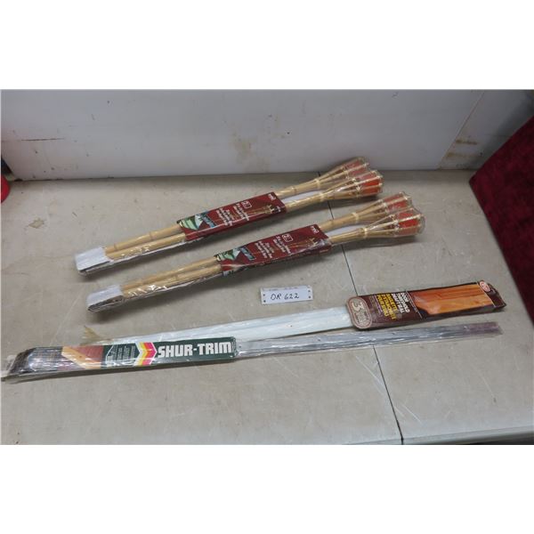 New 2 x 2 Pack 30" Bamboo Glass Candle Torch, New Threshold Trim + Equilizer Trim