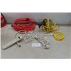 Image 1 : 2 Extention Cords, Power Bar + Halogen Clmap on Work Light