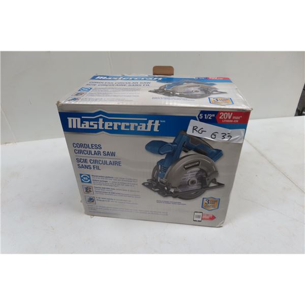 Mastercraft Cordless Circular Saw- New in Box 