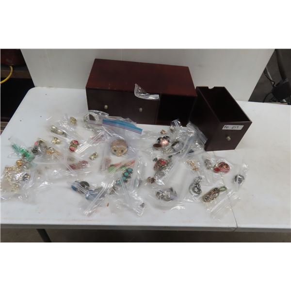 3 Drawer Cabinet Full of Costume Jewelery 