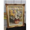 Image 1 : Large Floral Picture Nicely Framed 23"x29" VF 
