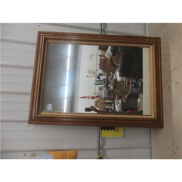 Large Wood Frame Mirror from the Curtis Gordan Hotel 32"x44" 1970s