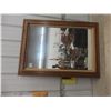 Image 1 : Large Wood Frame Mirror from the Curtis Gordan Hotel 32"x44" 1970s