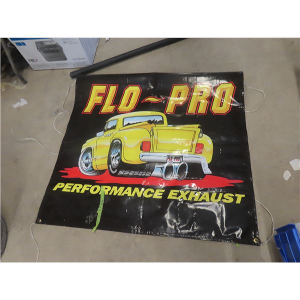 Flo-Pro Performance Exhaust Plastic Banner 46" x 48" Mancave Stuff 