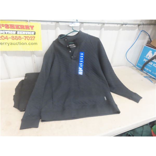 Eddie Bauer Pull Over 60% Cotton 40% Polyester Size Large New 