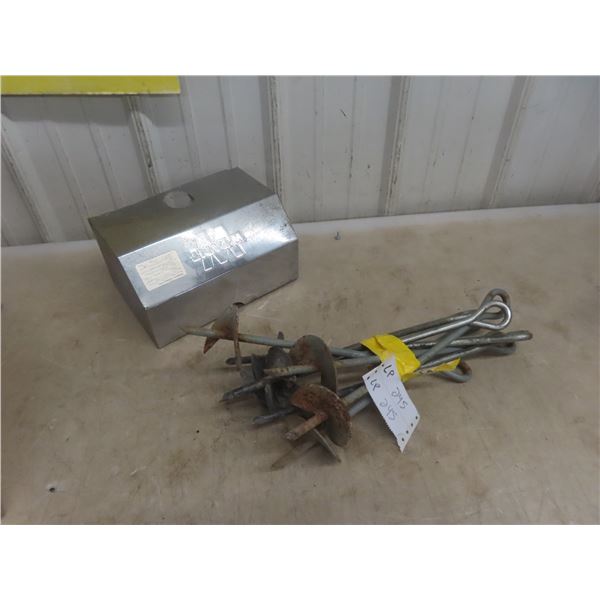 8 Anchor Augers Hold -Down 16" Long Wyant Metal Napkin Dispenser 