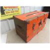 Image 2 : 1950s Metal & Wooden Crate Box Orange in Colour 24"L, 12"W& 14" T