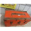 Image 3 : 1950s Metal & Wooden Crate Box Orange in Colour 24"L, 12"W& 14" T