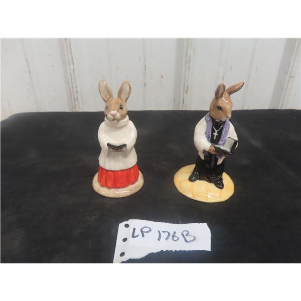 2 Royal Doulton Bunnykins The Vikar & 