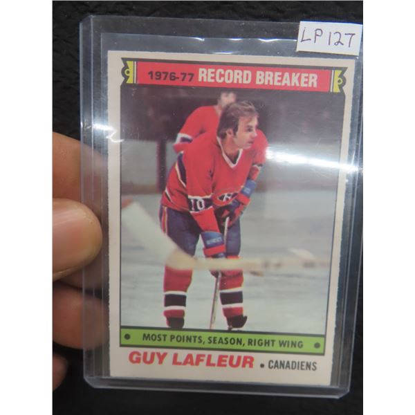 1977-78 OPC Guy LaFluer " Record Breaker" Canadiens 