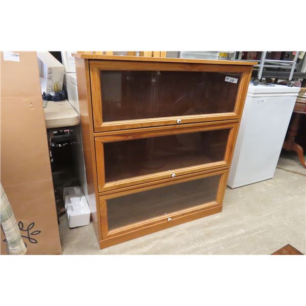 Oak 3 Shelf Bookcase, Lawyer Style 41"x37"x12"