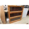 Image 1 : Oak 3 Shelf Bookcase, Lawyer Style 41"x37"x12"