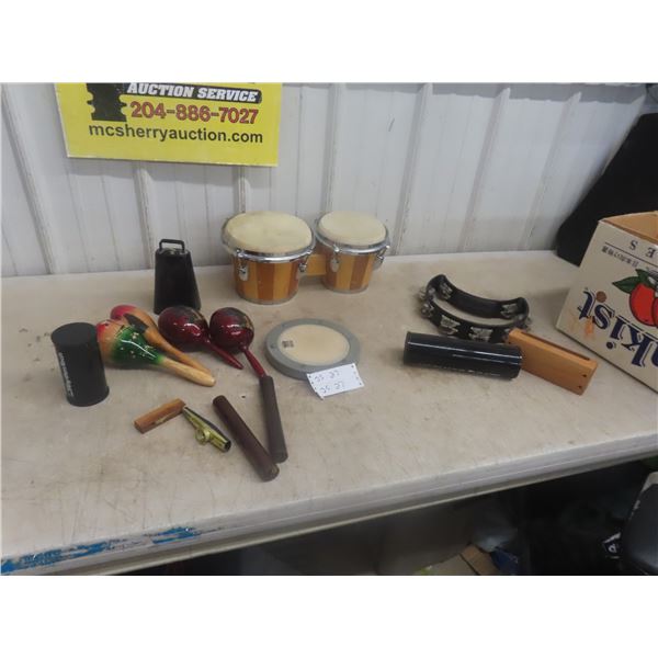 Musical Instruments : Bango, Maracas , Trombone +
