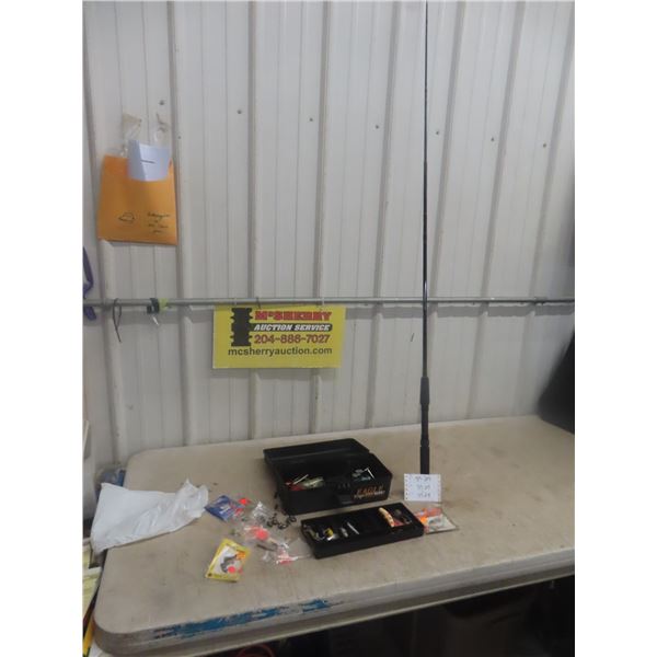 Fish Tackle Box with Lures, Hooks, Jigs, Rod+ Reel